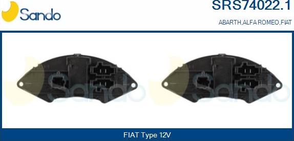 Sando SRS74022.1 - Опір, реле, вентилятор салону autocars.com.ua