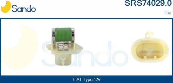 Sando SRS74029.0 - Додатковий резистор, електромотор - вентилятор радіатора autocars.com.ua