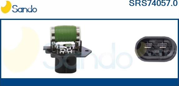 Sando SRS74057.0 - Додатковий резистор, електромотор - вентилятор радіатора autocars.com.ua