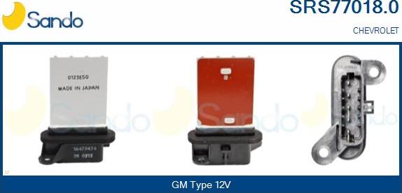 Sando SRS77018.0 - Опір, реле, вентилятор салону autocars.com.ua