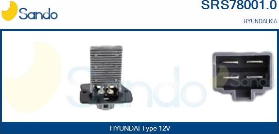 Sando SRS78001.0 - Опір, реле, вентилятор салону autocars.com.ua