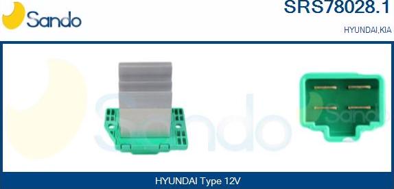 Sando SRS78028.1 - Опір, реле, вентилятор салону autocars.com.ua
