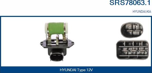 Sando SRS78063.1 - Додатковий резистор, електромотор - вентилятор радіатора autocars.com.ua