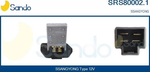 Sando SRS80002.1 - Опір, реле, вентилятор салону autocars.com.ua