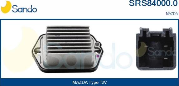 Sando SRS84000.0 - Опір, реле, вентилятор салону autocars.com.ua