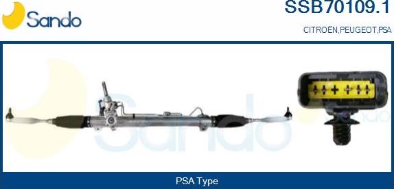 Sando SSB70109.1 - Рульовий механізм, рейка autocars.com.ua