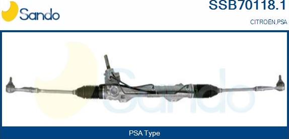 Sando SSB70118.1 - Рульовий механізм, рейка autocars.com.ua