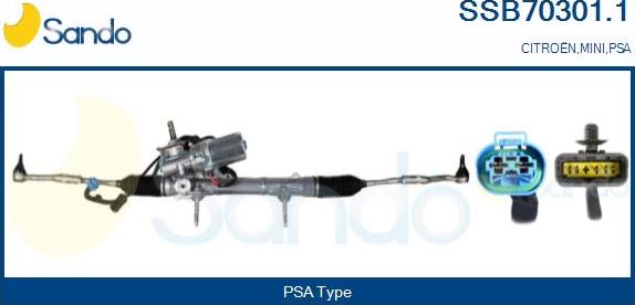 Sando SSB70301.1 - Рульовий механізм, рейка autocars.com.ua