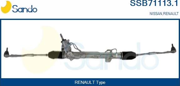 Sando SSB71113.1 - Рульовий механізм, рейка autocars.com.ua