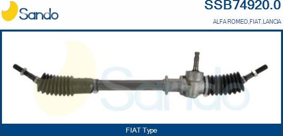 Sando SSB74920.0 - Рульовий механізм, рейка autocars.com.ua