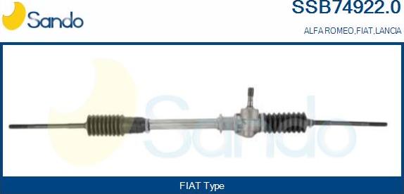 Sando SSB74922.0 - Рульовий механізм, рейка autocars.com.ua