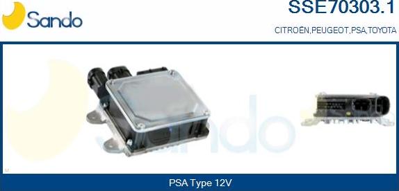 Sando SSE70303.1 - Блок управління, рульовий механізм з підсилювачем autocars.com.ua