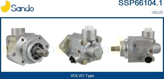 Sando SSP66104.1 - Гідравлічний насос, рульове управління, ГУР autocars.com.ua