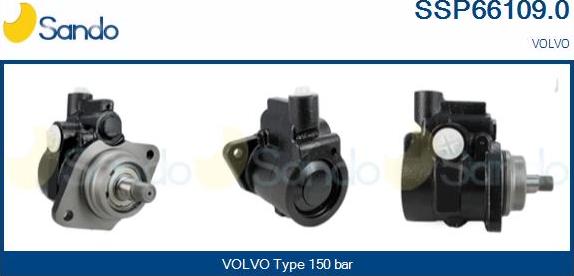 Sando SSP66109.0 - Гідравлічний насос, рульове управління, ГУР autocars.com.ua