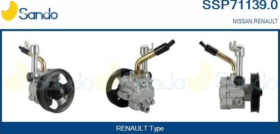 Sando SSP71139.0 - Гідравлічний насос, рульове управління, ГУР autocars.com.ua