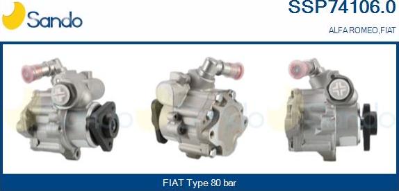 Sando SSP74106.0 - Гидравлический насос, рулевое управление, ГУР autodnr.net