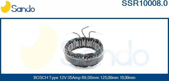 Sando SSR10008.0 - Статор, генератор autocars.com.ua