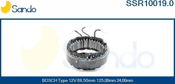 Sando SSR10019.0 - Статор, генератор autocars.com.ua