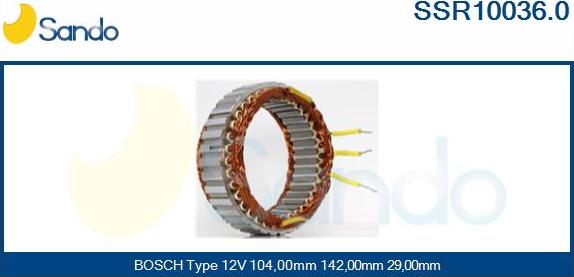 Sando SSR10036.0 - Статор, генератор autodnr.net