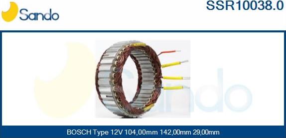 Sando SSR10038.0 - Статор, генератор autodnr.net