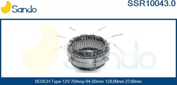 Sando SSR10043.0 - Статор, генератор autodnr.net