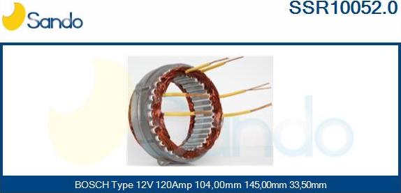 Sando SSR10052.0 - Статор, генератор autodnr.net