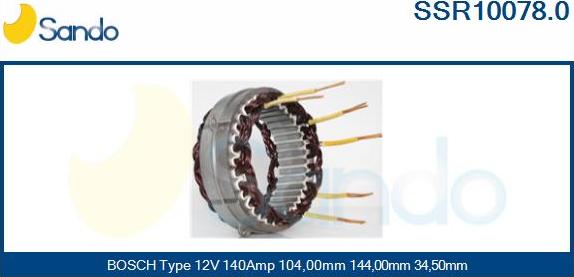 Sando SSR10078.0 - Статор, генератор autodnr.net