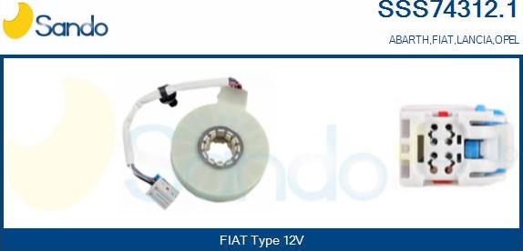 Sando SSS74312.1 - Датчик кута повороту руля autocars.com.ua