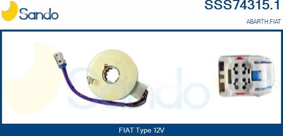 Sando SSS74315.1 - Датчик кута повороту руля autocars.com.ua