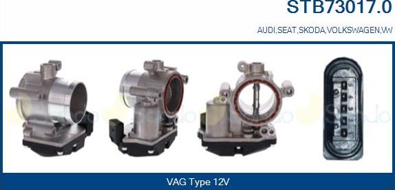 Sando STB73017.0 - Патрубок дросельної заслінки autocars.com.ua