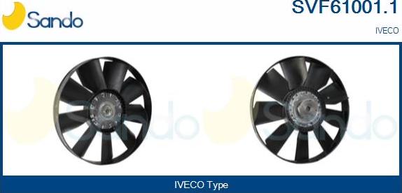 Sando SVF61001.1 - Зчеплення, вентилятор радіатора autocars.com.ua