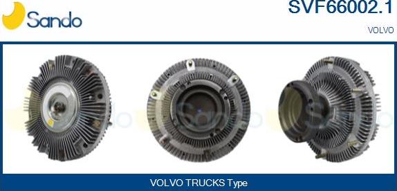 Sando SVF66002.1 - Зчеплення, вентилятор радіатора autocars.com.ua