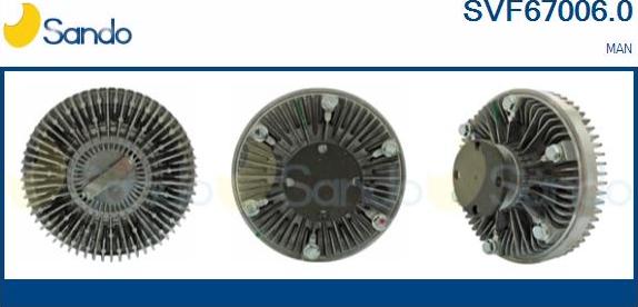 Sando SVF67006.0 - Зчеплення, вентилятор радіатора autocars.com.ua