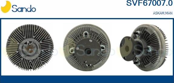 Sando SVF67007.0 - Зчеплення, вентилятор радіатора autocars.com.ua