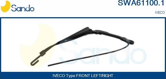 Sando SWA61100.1 - Важіль склоочисника, система очищення вікон autocars.com.ua