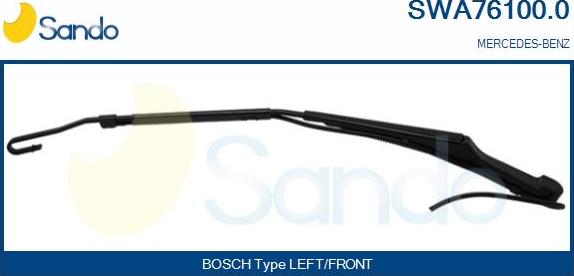 Sando SWA76100.0 - Важіль склоочисника, система очищення вікон autocars.com.ua
