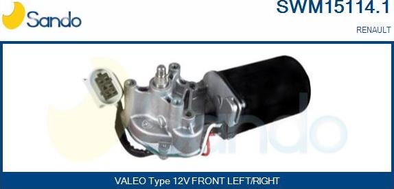 Sando SWM15114.1 - Двигун склоочисника autocars.com.ua