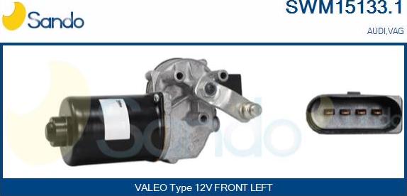 Sando SWM15133.1 - Двигун склоочисника autocars.com.ua
