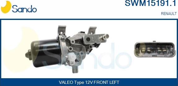 Sando SWM15191.1 - Двигун склоочисника autocars.com.ua