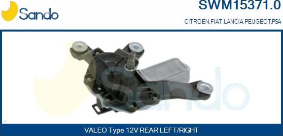 Sando SWM15371.0 - Двигун склоочисника autocars.com.ua
