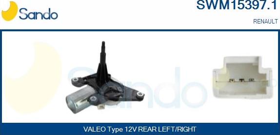 Sando SWM15397.1 - Двигун склоочисника autocars.com.ua