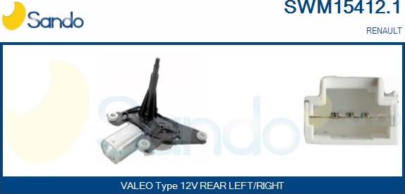 Sando SWM15412.1 - Двигун склоочисника autocars.com.ua