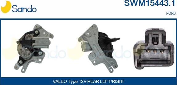 Sando SWM15443.1 - Двигун склоочисника autocars.com.ua