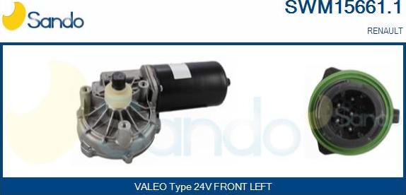 Sando SWM15661.1 - Двигун склоочисника autocars.com.ua