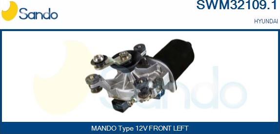 Sando SWM32109.1 - Двигун склоочисника autocars.com.ua