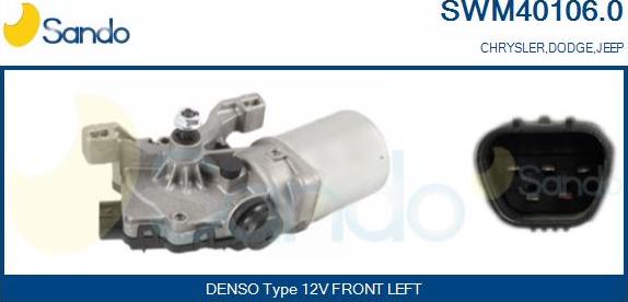 Sando SWM40106.0 - Двигун склоочисника autocars.com.ua
