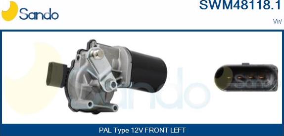 Sando SWM48118.1 - Двигун склоочисника autocars.com.ua