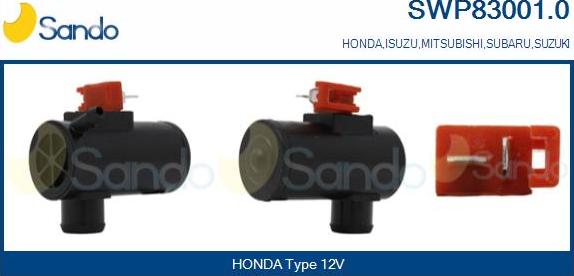 Sando SWP83001.0 - Водяний насос, система очищення вікон autocars.com.ua