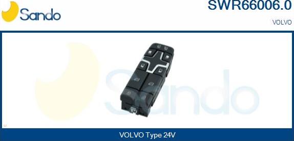 Sando SWR66006.0 - Вимикач, стеклолод'емнік autocars.com.ua