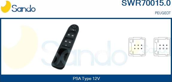 Sando SWR70015.0 - Вимикач, стеклолод'емнік autocars.com.ua
